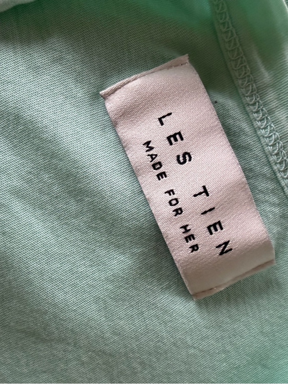 Les Tien May Mint Cropped Tee - Picture 5 of 7